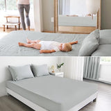 Magik & Kover Twin Mattress Protector Waterproof Cover 2 Pack, Waterproof Bed Twin Fitted Sheet Only, Machine Washable Deep Pocket Single Size Mattress Cover for Kids with Elastic Rubber Band, Grey Magik & Kover