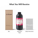 Phrozen Aqua Resin for 3D Printing, 405nm UV-Curing Photopolymer, Low Shrinkage, High Precision, Low Odor, Vivid Color, Non-Brittle, Fast Curing for LCD/DLP/SLA Printers (Clear, 1KG) phrozen