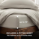Bedsure Duvet Cover King Size with Fitted Sheet - 4 Pieces Prewashed Polyester Extra Soft Bedding Set, Includes 1 Duvet Cover 104''x90'' with Zipper Closure, 2 Pillow Shams, 1 Fitted Sheet, Linen Bedsure