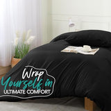 Utopia Bedding Duvet Cover Set with Pillowcases- 2 Pieces Bedding Duvet Cover with Zipper Closure - 1 Duvet Cover with 1 Pillow Sham - Soft Brushed Microfiber (Twin/Twin XL, Black) Utopia Bedding