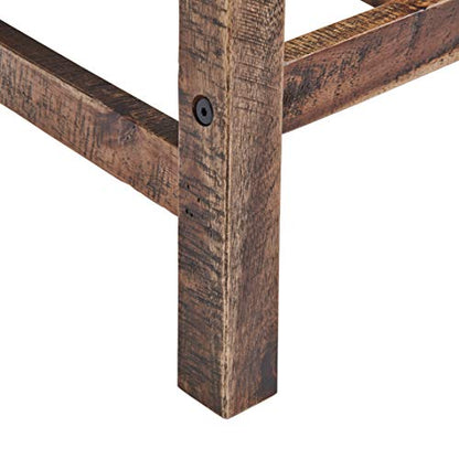 Alaterre Furniture Durango 20" H Industrial Wood Dining Stool - WoodArtSupply