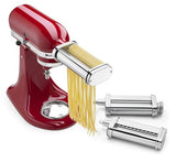 KitchenAid KSMPRA Stand Mixer Attachment Pasta Roller & Cutter, 3-Piece Set, Stainless Steel KitchenAid