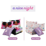 A Nice Night Black Girl Princess with Wings Comforter Set,Pink Gradient Glitter Rainbow Galaxy 6pcs Kids Bedding Set,Twin A Nice Night