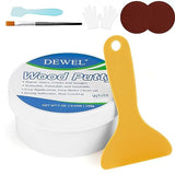 DEWEL Wood Putty, White Wood Filler, New Upgrade Wood Putty Filler Paintable, Stainable, Sandable, Wood Furniture Repair Kit Quickly Restore Wood DEWEL