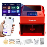 AlgoLaser Pixi 1064nm Infrared Laser Engraver (1.5W/1500mW) - Portable Laser Engraver Machine with 3.5" Touchscreen & AlgoOS System - Jewelry & Metal Engraving for Gift Customize,Making/Business AlgoLaser