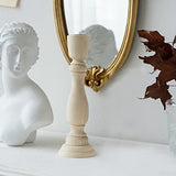 Wooden Candle Holders Set of 3,Unfinished Wood Candlesticks Holders for Taper Candle,Table Centerpieces for Rustic Wedding Party Birthday Home Decoration SPETYORT