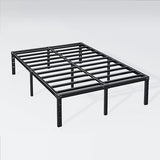 Hafenpo 12 Inch King Bed Frame -Sturdy Metal Platform King Size, No Box Spring Needed, Heavy Duty, Easy Assembly, Strong Bearing Capacity, Under Bed Storage, Black Hafenpo