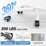 ALLGOD Ergonomic Office Chair, Mesh Desk Chair with Lumbar Support, High Back Home Office Chair with Adjustable Headrest and Flip-Up Arms, Comfortable Computer Chair, Thick Cushion, 300 LBS, White ALLGOD
