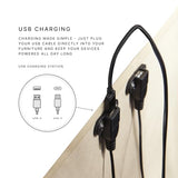 Signature Design by Ashley Barnsana Minimalist Power Reclining Sofa with USB Charging Ports, Light Gray Signature Design by Ashley