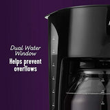 Mr. Coffee Black Coffee Maker, 12 Cups, with Auto Pause and Glass Carafe, Perfect for Home and Office Use Mr. Coffee