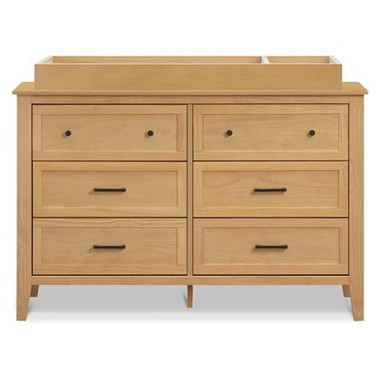 Davinci Sawyer Farmhouse 6-Drawer Dresser in Honey - WoodArtSupply