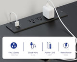 Pamray 71 Inch Large Computer Desk with Power Outlets,U Shaped Corner Desk for Home Office Work and Gaming Black Pamray
