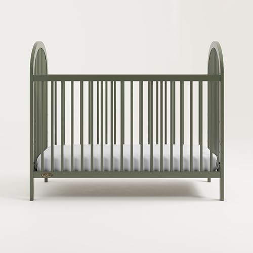 Graco Olivia 3-in-1 Convertible Crib (Olive) – GREENGUARD Gold Certified, Converts to Daybed and Toddler Bed, Fits Standard Full-Size Crib Mattress, Adjustable Mattress Height, Easy-to-Match Style Graco