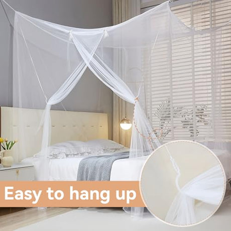 COZFUR Mosquito Net for Bed Mosquiteros Cameros para Cuba One Side Opening White Bed Canopy Netting for Bedroom Camping Outdoor Travel (L75 X W35 X H63 Inch) COZFUR