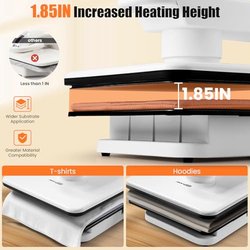 AKEYDIY NEW 15X15 Dual Auto Heat Press Machine for T-Shirts, 360° Swing Away Heat Press with Auto Press Release, Heat Up Fast (Two-Workstation) AKEYDIY