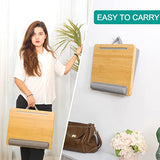 Laptop Desk, Angle Adjustable Lap Desk with Cushion, COIWAI Laptop Stand with Tablet Phone Holder, Portable Table Bed Tray, Bamboo Lapdesk for Laptop, Home Office Couch Notebook Book Bamboo COIWAI