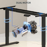 FLEXISPOT 71x32 Inch Large Dual Motor Electric Standing Desk, Black Walnut - 198 lbs Heavy-Duty Capacity, Ideal for Home Office, Creative Studio, or Multi-Monitor Setup FLEXISPOT