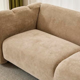 Christopher Knight Home Ahri 83'' Wood Frame Lounge Sofa Couch with Wave Design, Soft Seating 3-Seater Sofa with Armrests, Comfy Velvet Upholstered Home Sofa for Living Room and Office, Camel Christopher Knight Home