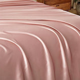 Ersmak Satin Flat Sheet Only, Single Flat Sheet Queen, Luxury & Ultra Soft Silky Bedding Top Sheet for Queen Mattress - Champagne Ersmak