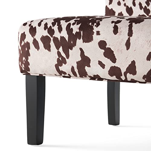 Christopher Knight Home Kassi Fabric Accent Chairs, 2-Pcs Set, Milk Cow Christopher Knight Home