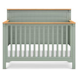 DaVinci Shea 4-in-1 Convertible Crib in Light Sage and Honey, GREENGUARD Gold Certified DaVinci
