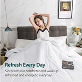 Cozynight Soft Queen Size Comforter Duvet Insert-Lightweight Down Alternative Comforter with Corner Tabs-Fluffy Breathable Machine Washable Diamond Stitching (White, 88"x92") Cozynight