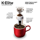 Keurig K-Elite Single Serve K-Cup Pod Coffee Maker, with Strength and Temperature Control, Iced Coffee Capability, 8 to 12oz Brew Size, Programmable, Brushed Gold Keurig