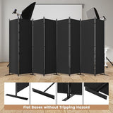 C-Hopetree 8 Panels Room Divider, 6 Ft Tall Indoor Folding Privacy Screen, Portable Partition Separator, Freestanding Separation Temporary Wall for Office, Bedroom, 160" W X 71" H, Black C-Hopetree
