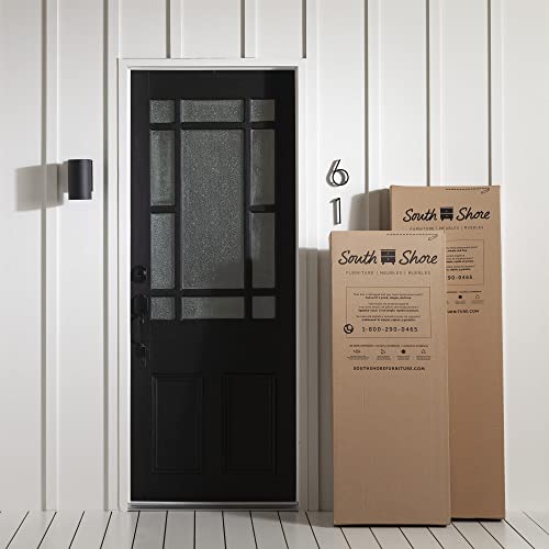 South Shore Crea Counter-Height Craft Table with Scratchproof Surface and Interchangeable Modules - 4 baskets included, Pure White South Shore