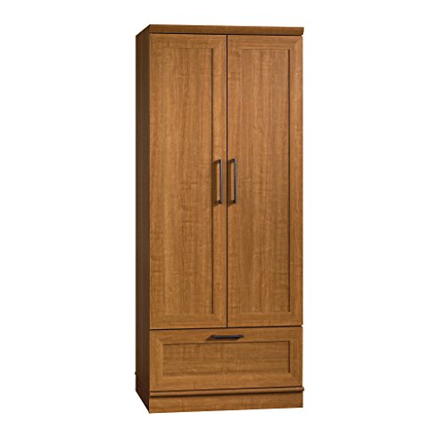 Sauder 411802 HomePlus Wardrobe/Storage Cabinet, L: 28.98" x W: 20.95" x H: 71.18", Sienna Oak finish Sauder