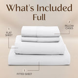 Utopia Bedding Full Sheet Set 4 Piece Bed Sheets for Full Size Bed, Hotel Luxury, Extra Soft, Cooling Bed Sheets - Wrinkle, and Fade Resistant (White) Utopia Bedding
