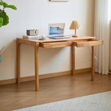 VIZBMYR Widen Solid Wood Desk with Drawers,47"X24" Wood Writing Desk for Small Space,Student Computer PC Desks,Home Desks for Work,Gaming Study Desk for Bedroom Escritorios Desk Table (Natural, 47") VIZBMYR
