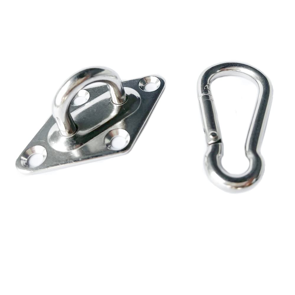 Yaoeruqi 2 Pack Heavy Duty Hammock Hanging Kit – Stainless Steel Hammock Hooks for Wall,Ceiling Mounting | Compatible with Hammock Chairs,Tree Swings,Yoga Swings & Shade Sails Yaoeruqi