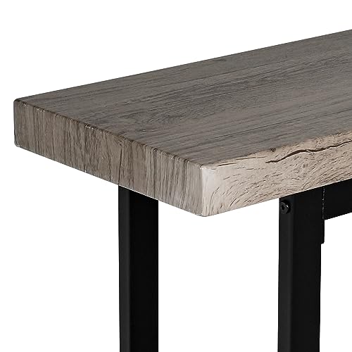 STHOUYN 59” Dining Bench Pair of 2 for 6-8 Person, Farmhouse Indoor Kitchen Table Benches, Bed Bench, Industrial Shoe Bench, Entryway Benches (Grey 2pcs) STHOUYN