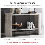 BFJDM 53" Faux Travertine Stone Console Table for Entryway, 2-Tier Sofa Entrance Table with Faux Mars Marble Pattern, Modern Sofa Tables with Storage Shelf for Living Room, Hallway, Foyer, Beige BFJDM