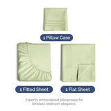 Twin XL Size 3 Piece Sheet Set - Comfy Breathable & Cooling Bed Sheets Set - Hotel Luxury Bedding for Women, Men, Kids, Teens, Boys & Girls - Deep Pockets & Wrinkle Free - Oeko-Tex - Light Sage Green CGK Unlimited
