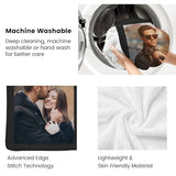 inkArts Custom Blanket with Photos Text Personalized Blanket Thows with Picture Customizable Blanket Photo Blankets Customize for Mom Dad Couple Girlfriend Boyfriend Wife Husband inkArts