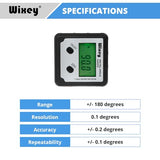 Wixey WR300 Digital Angle Finder Gauge with Magnetic Angle Finder Base and Backlit Digital Display Angle Ruler - 180 Degree Digital Electronic Level Accessory for Woodworking Tools Wixey