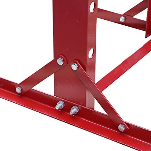 BIG RED ATY20011R Torin Steel H-Frame Hydraulic Garage/Shop Floor Press with Stamping Plates, 20 Ton (40,000 lb) Capacity, Red - WoodArtSupply