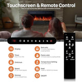 Sweetcrispy 36" Electric Fireplace Wall Mounted or Recessed Insert, 1500W/750W Freestanding Fireplaces Heater with Remote Control,13 Adjustable Flame Color, 12H Timer, Touch Screen Sweetcrispy