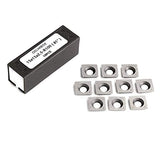 OSCARBIDE Byrd Shelix Carbide Inserts Replacement Cutters (15x15x2.5mm R100-81°) 15mm Square Carbide Cutters with 4" Edge Radius for Woodworking OSCARBIDE