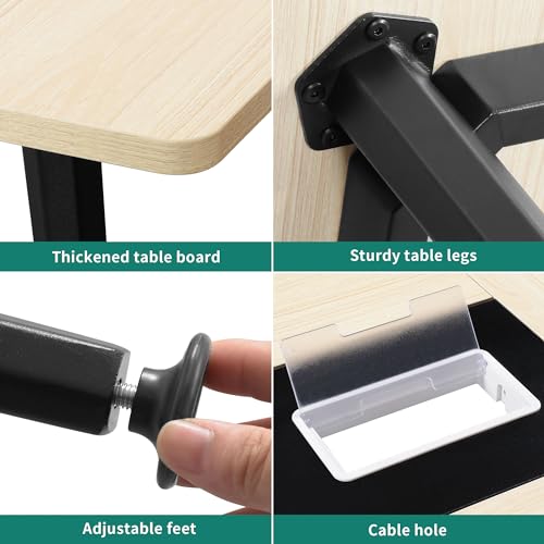 DWVO 6FT Conference Table, 70.8" Boat Shaped Meeting Table with Power Outlets & Rectangle Grommet, Modern Seminar Table for Office Conference Room, Boardroom Desk DWVO