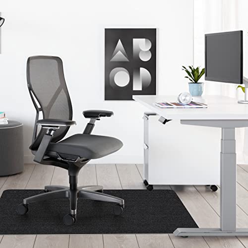Sycoodeal Office Chair Mat for Hardwood Floor,Office Computer Gaming Chair Mat for Tile Floor,Large Floor Protector Rug,Anti-Slip,Easy to Clean,Pure Black(48"x36") Sycoodeal