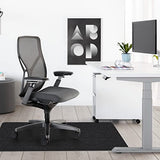 Sycoodeal Office Chair Mat for Hardwood Floor,Office Computer Gaming Chair Mat for Tile Floor,Large Floor Protector Rug,Anti-Slip,Easy to Clean,Pure Black(48"x36") Sycoodeal