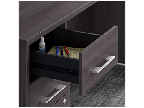 Bush Business Furniture Office 500 U Shaped Executive Desk with Drawers and Hutch, 72W, Storm Gray Bush Furniture