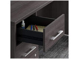 Bush Business Furniture Office 500 U Shaped Executive Desk with Drawers and Hutch, 72W, Storm Gray Bush Furniture
