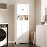 Gizoon 66” Elegant Versatile White Storage Cabinet for Kitchen and Bathroom Gizoon