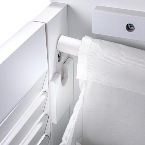 Household Essentials Single Load Hamper Cabinet Seat, White Household Essentials