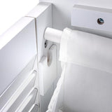 Household Essentials Single Load Hamper Cabinet Seat, White Household Essentials