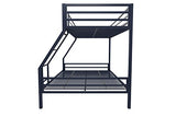 Novogratz Maxwell Twin-Over-Full Metal Bunk Bed with Ladder and Guardrails, Navy Blue Novogratz